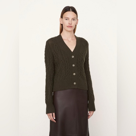 Vince Sweaters - NWT $445 Vince Triple Braided Cable Knit Cardigan